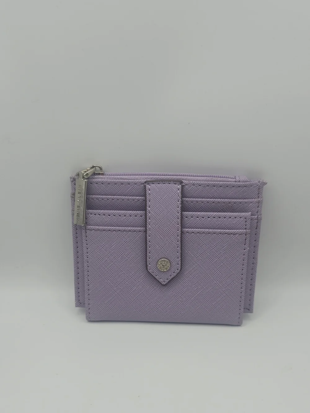 Anne Klein Lavender Purple W Silver Hardware Compact Card Holder Wallet (NWOT)💜